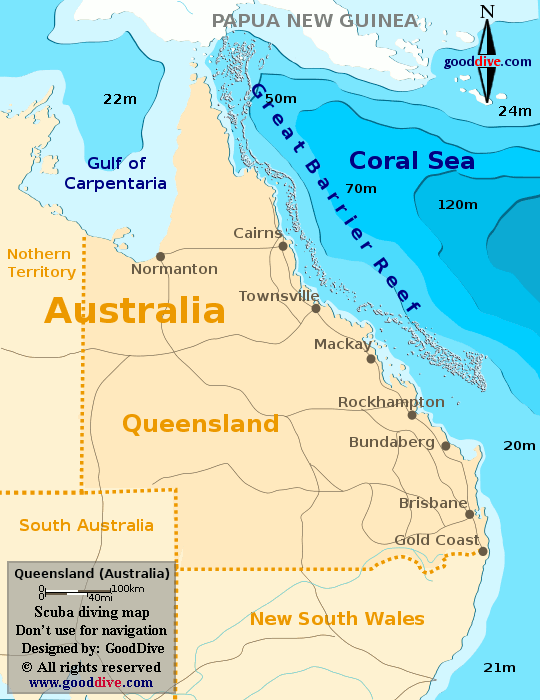 Queensland Map - Goodive.com