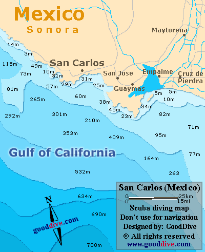 San Carlos map - Goodive.com